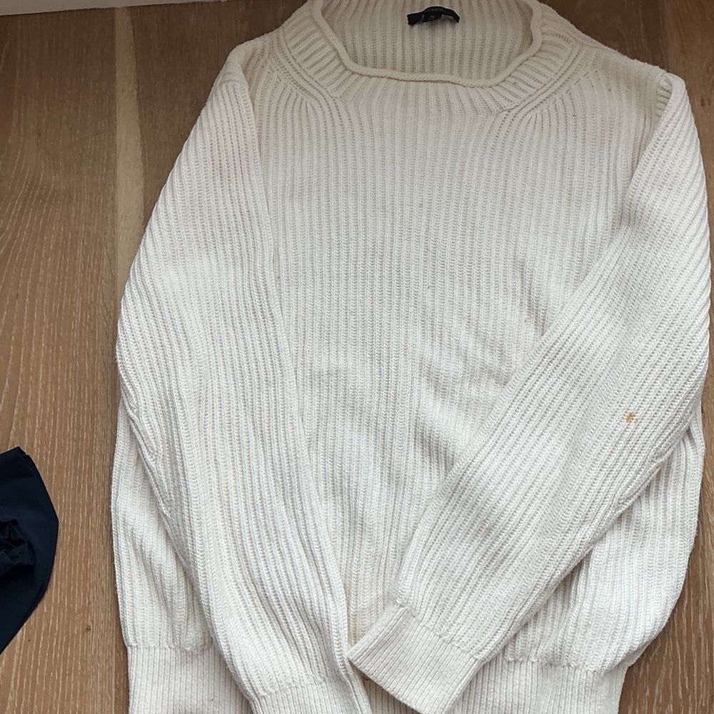 J. Crew Cream Ribbed Sweater